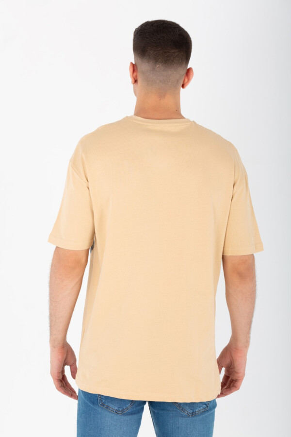 Men's Oversize Printed T-shirt With A Round Neck And Summer Melton Material