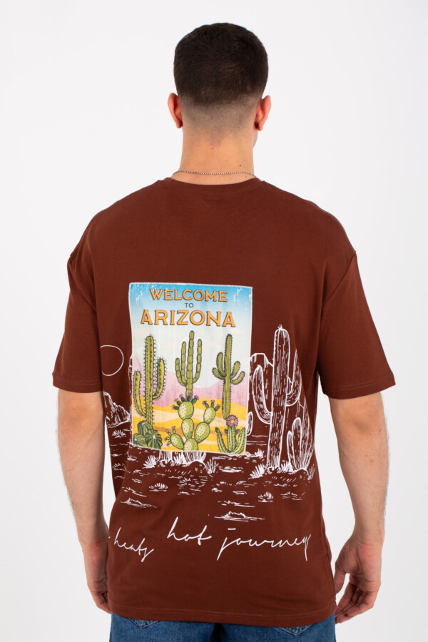 Mens Oversize Round Neck T-shirt With Short Sleeves And Full Print