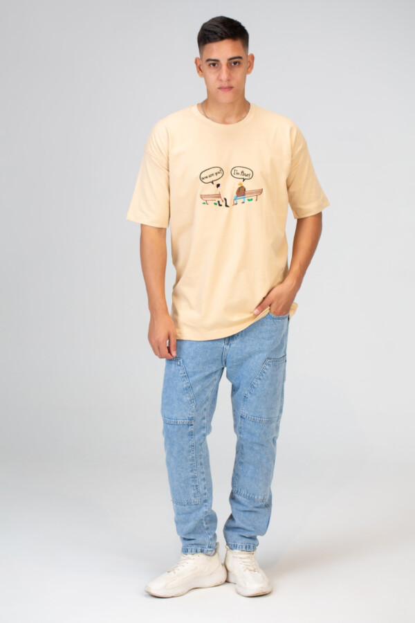 Mens Oversize T-shirt With Round Neck And Short Sleeves