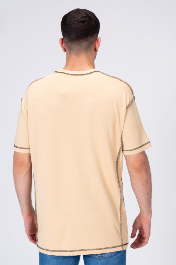 Mens Half Sleeve T-shirt With A Round Neck And A Unique Cut