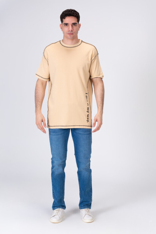Mens Half Sleeve T-shirt With A Round Neck And A Unique Cut
