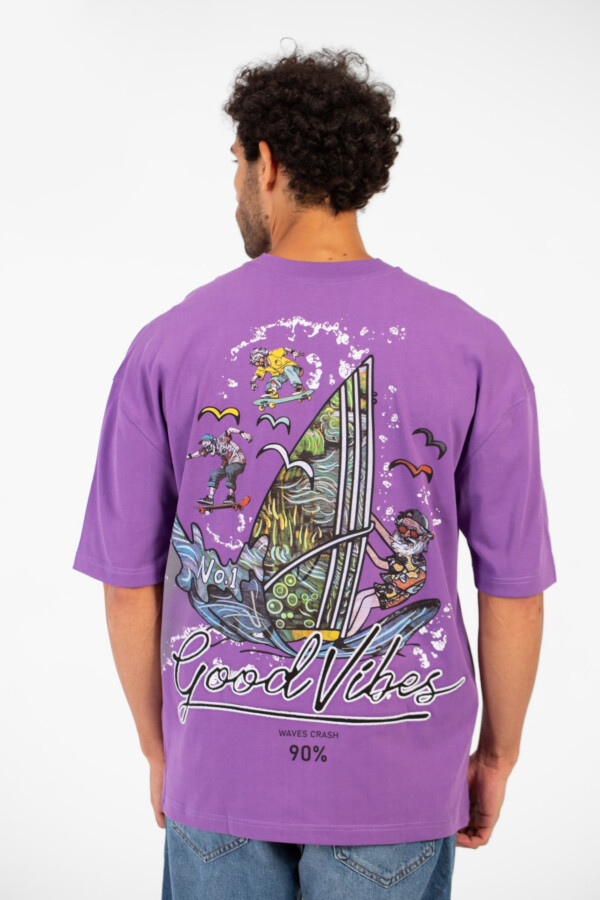 Men's Summer Graphic Print Oversized Round Neck Short Sleeve T-Shirt