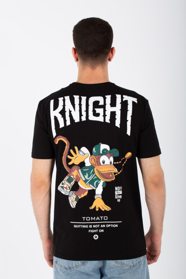 Mens Slim Fit T-shirt With Front And Back Print And Single Lycra Material