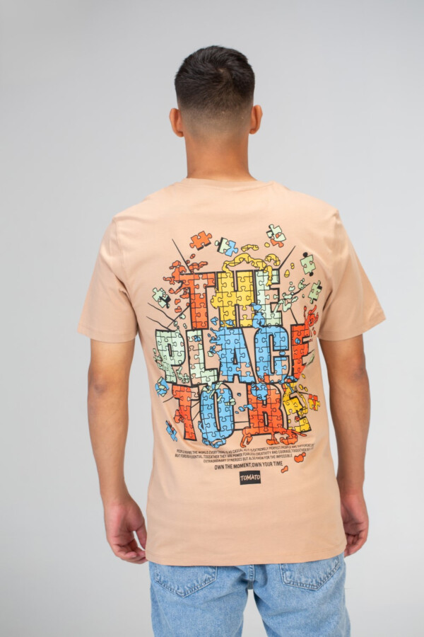 Mens Tomato Slim Fit Round Neck Short Sleeve T-Shirt