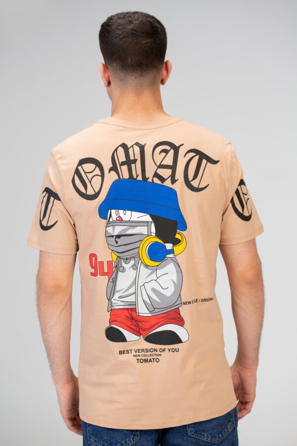 Men's Tomato Slim Fit Round Neck Short Sleeve T-Shirt