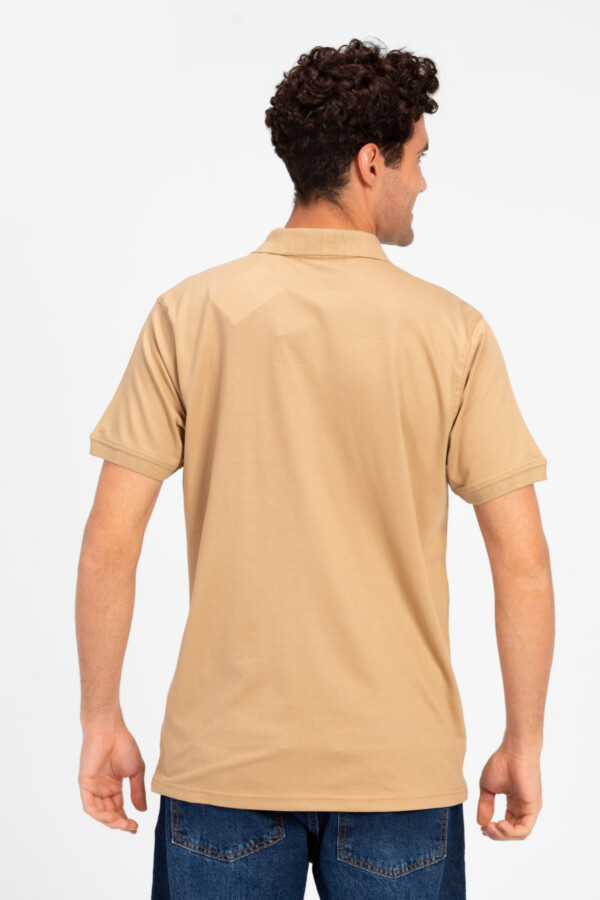 Men's Tomato Slim Fit Half Button Polo T-Shirt