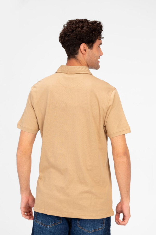 Men's Slim Fit Half Button Polo T-Shirt