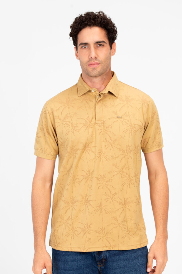 Men's Slim Fit Wooded Polo T-Shirt