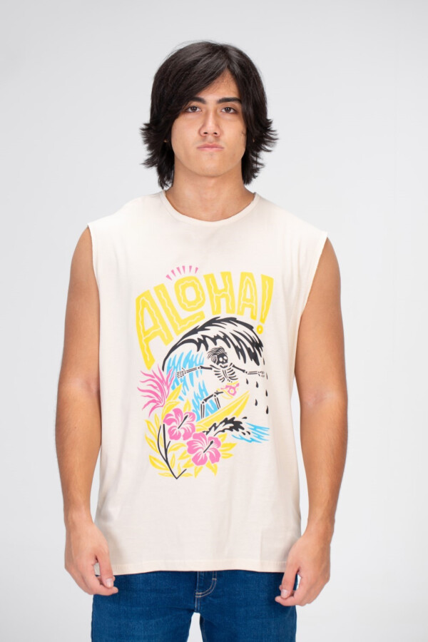 Men's Summer Cut T-shirt Printed On The Front With Comfortable Material