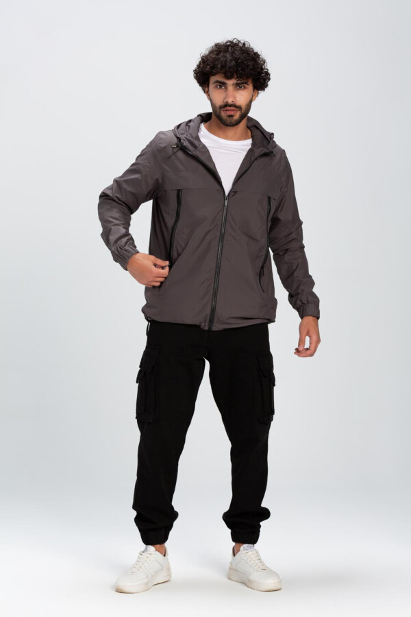 Men's Casual Full Zipper Waterproof Back Printed Jacket With Unique Style