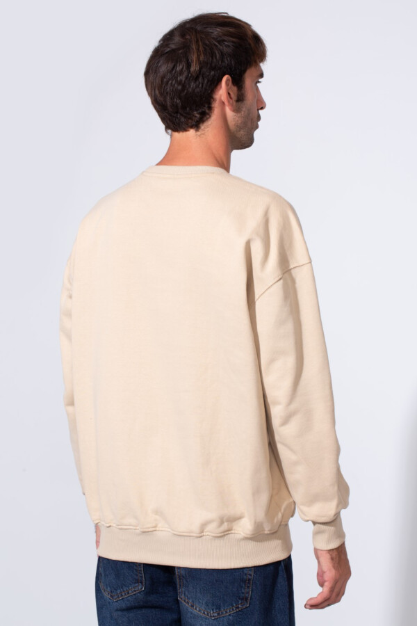 Men's Crew Neck Melton Sweatshirt Regular Fit With Front Print