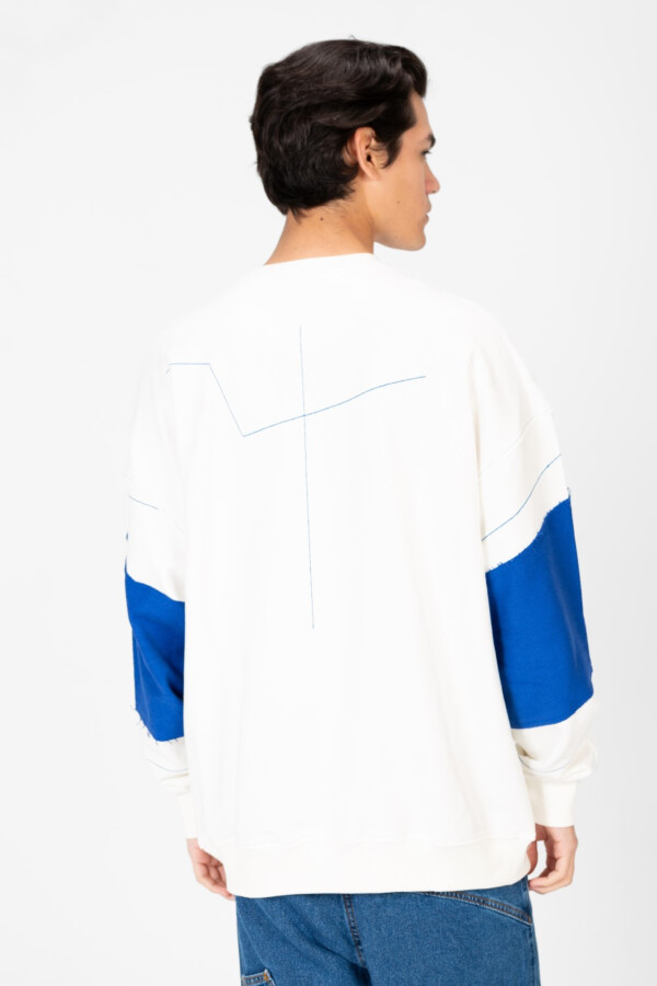 Men's Oversized Printed Round Sweatshirt