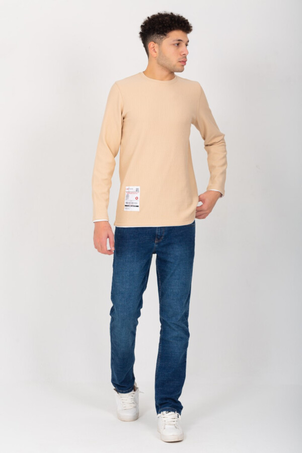 Men's Basic Long Style Regular Fit Cotton Long Sleeves Winter T-shirt