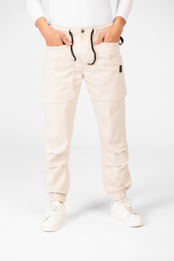 Men's Slim Fit Gabardine Sherwal Pants With Drawstring In The Middle