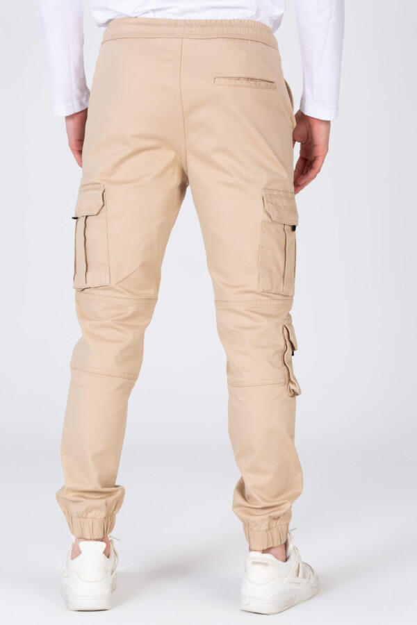 Mens Elastic Waist Gabardine Shrwal Pants With Pockets And Front Zipper