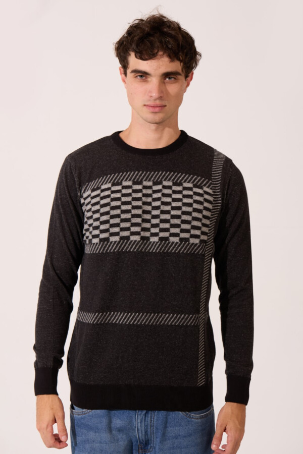 Men's Slim Fit Cotton Crew Neck Printed Long Sleeve Pullover