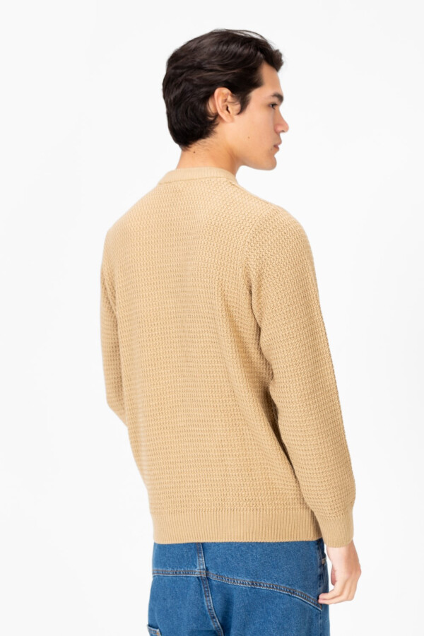 Men's Long Sleeve Round Neck Knitted Pullover Sweater