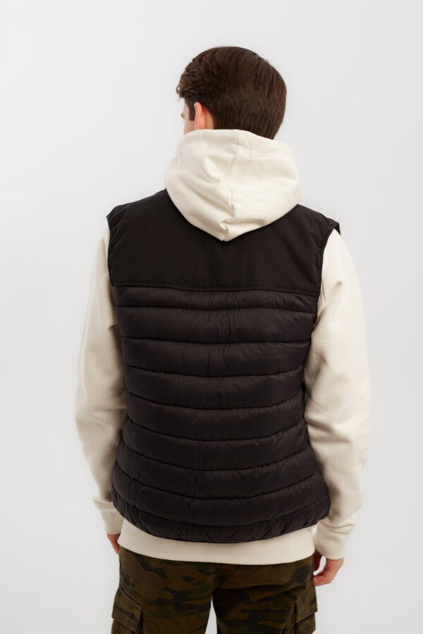 Men's Casual Puffer Full Zipper Hooded Waterproof Vest