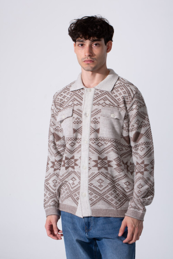 Men's Slim Fit Jumper Pullover With Full Front Buttons And Long Sleeves