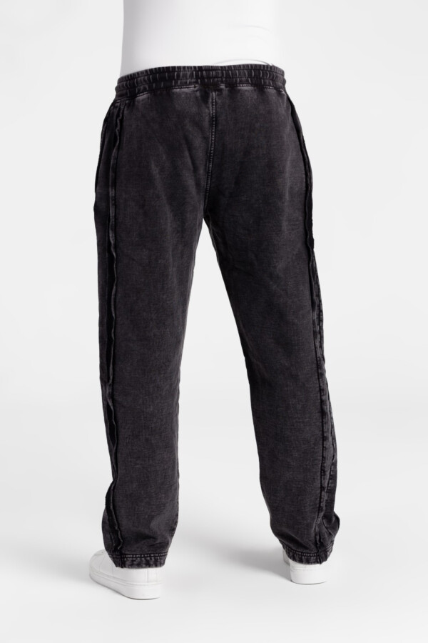 Men's Elastic Waistband Washed Sweatpants