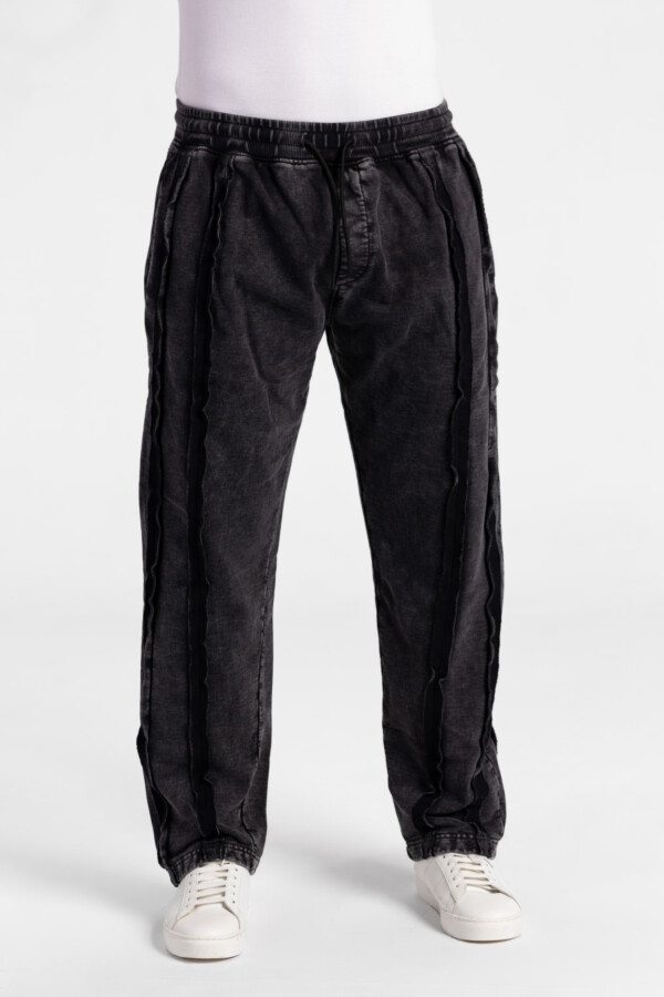 Men's Elastic Waistband Washed Sweatpants