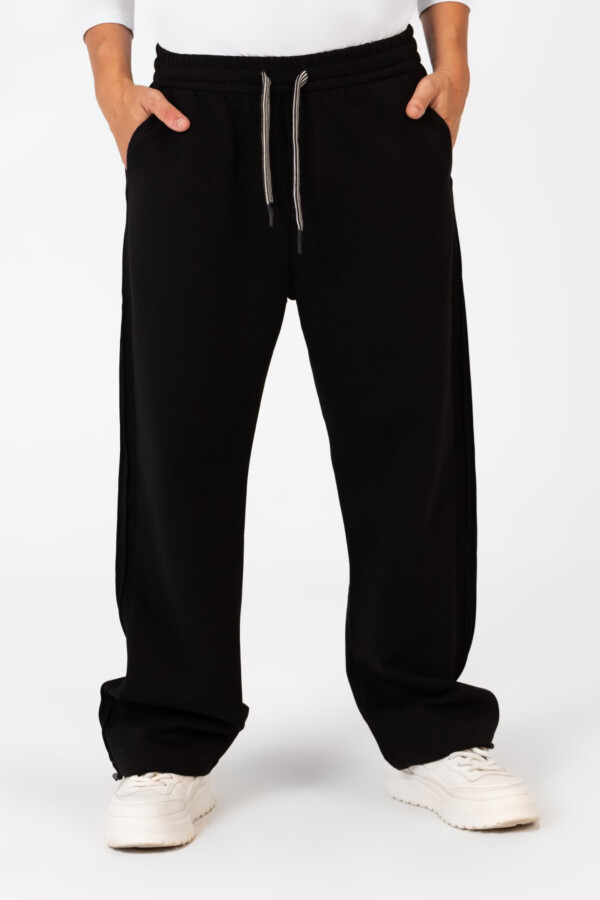 Men's Wide Leg Sweatpants With Elastic Waistband Drawstring And Modern Pockets For A Comfortable Fit