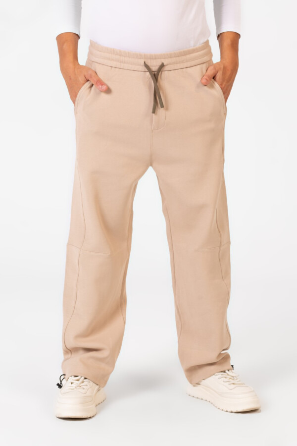 Men's Wide Leg Basic Tomato Sweatpants With Elastic Waistband And Modern Back Pockets