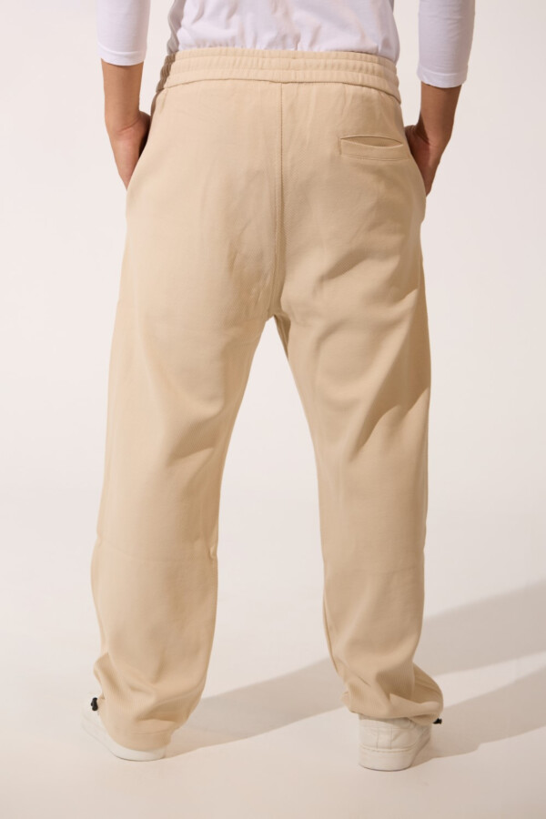 Men's Milton Wide Leg Sweatpants With Elastic Waistband And Back Pocket In Basic Colors
