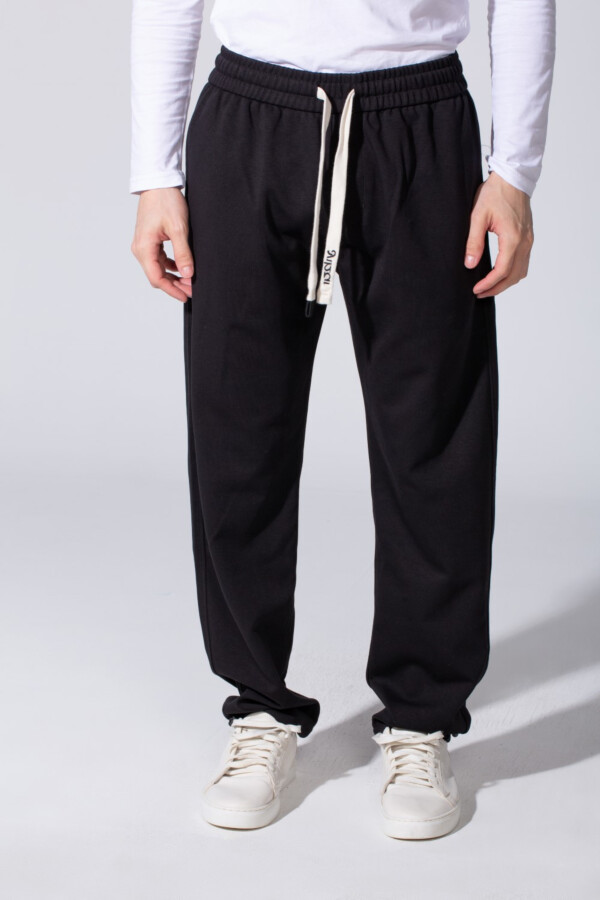 Men's Tomato Wide Leg Sweatpants With Elastic Waist And Back Pocket