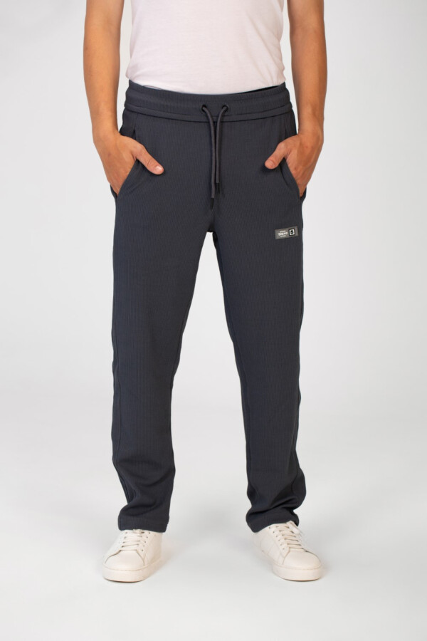 Men's Tomato Wide Leg Sweatpants With Elastic Waistband And Three Pockets