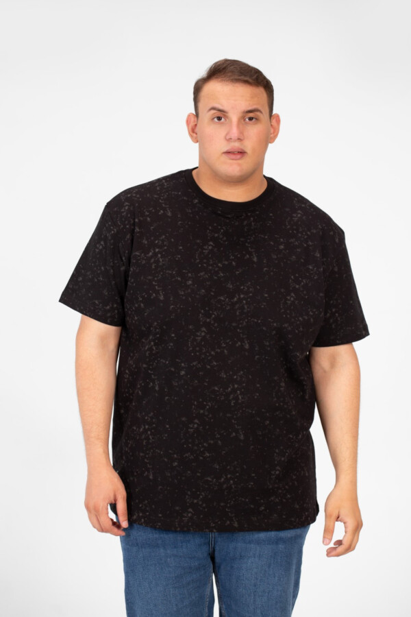 Men's Summer Big Size Dotted Short Sleeve Round Neck T-Shirt
