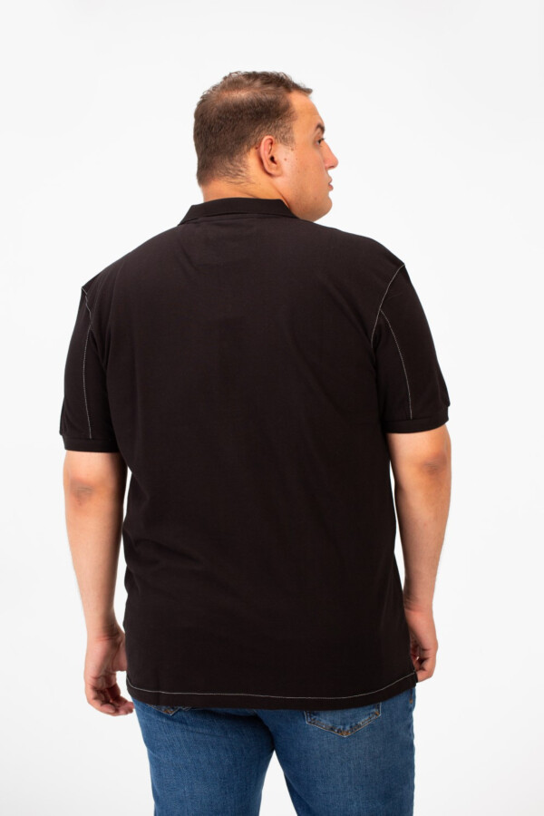 Men's Big Size Half Sleeves Polo T-Shirt With Half Zip And Front Print