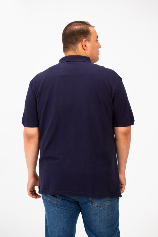 Men's Big Size Polo T-Shirt With Front Half Buttons And Short Sleeves
