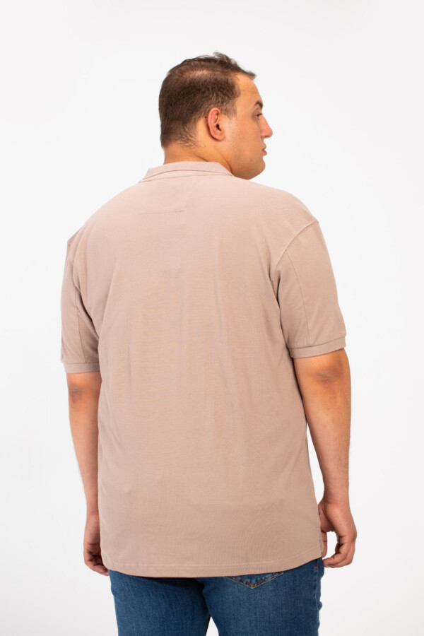 Men's Tomato Big Size Short Sleeve Polo T-Shirt With Basic Details