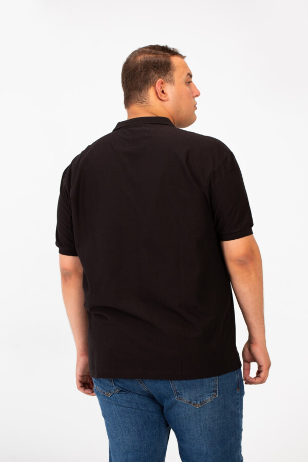 Men's Tomato Big Size Short Sleeve Polo T-Shirt With Half Buttons Front