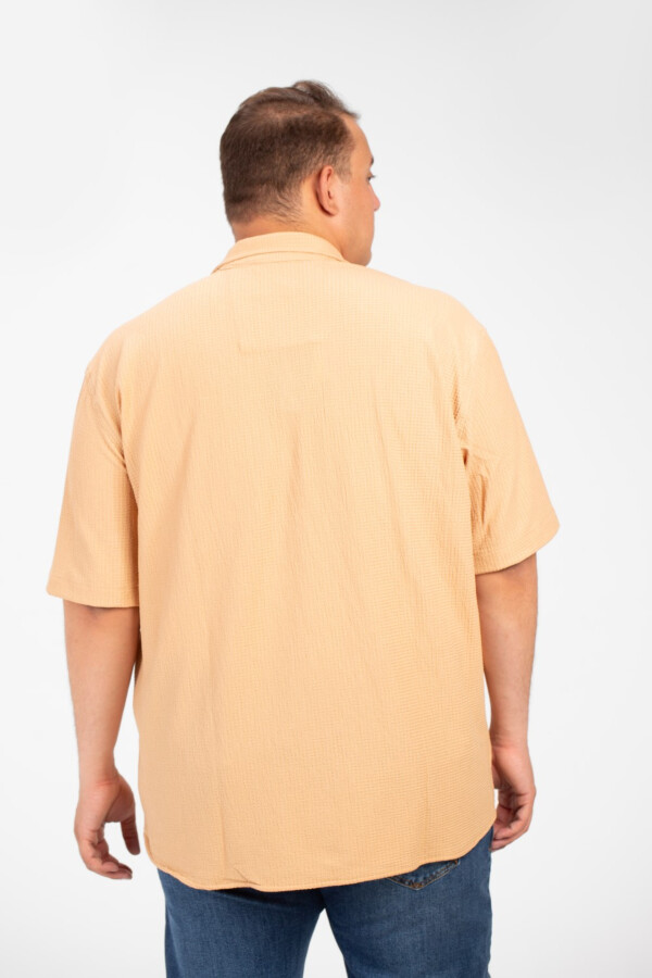 Men's Big Size Basic Short Sleeves Shirt With Collar And Front Pocket