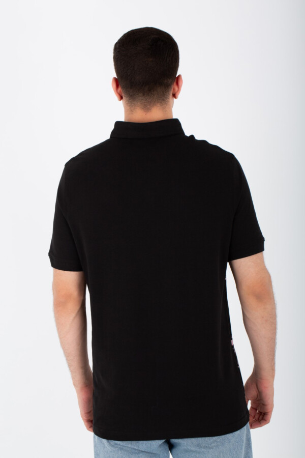 Mens Polo Slim Fit Short Sleeves T-shirt Printed On The Front