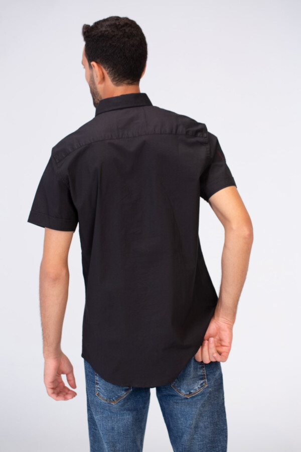 Mens Half Sleeved Slim Fit Basic Plain Shirt Made Of Lycra Poplin Material