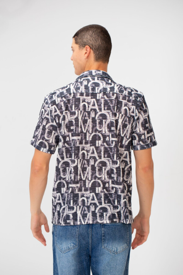 Men's Slim Fit All Over Print Linen Jakar Half Sleeve Shirt