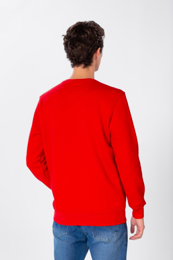 Men's Sweatshirt With Front Print And Round Neck