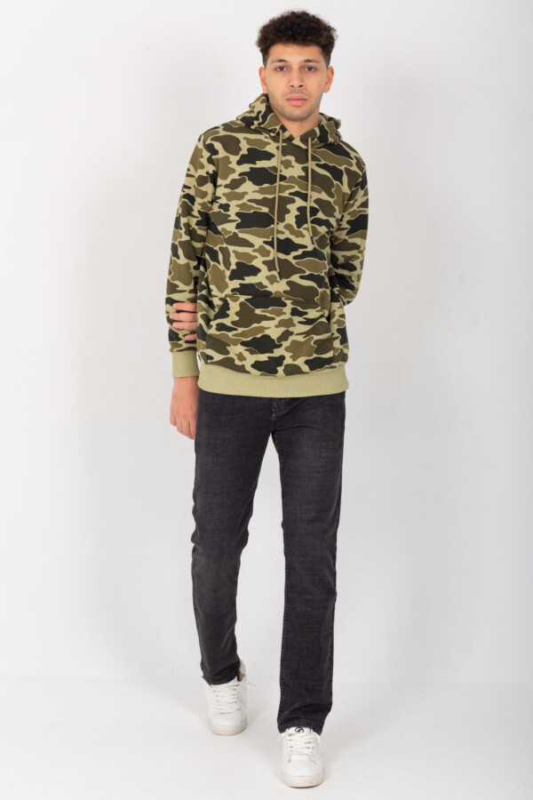 Men's Army Hoodie Padded Hooded Sweatshirt