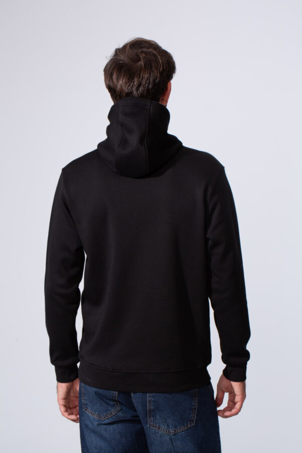 Men's Slim Fit Foil Print Hood Sweatshirt With Front Pocket And Long Sleeves