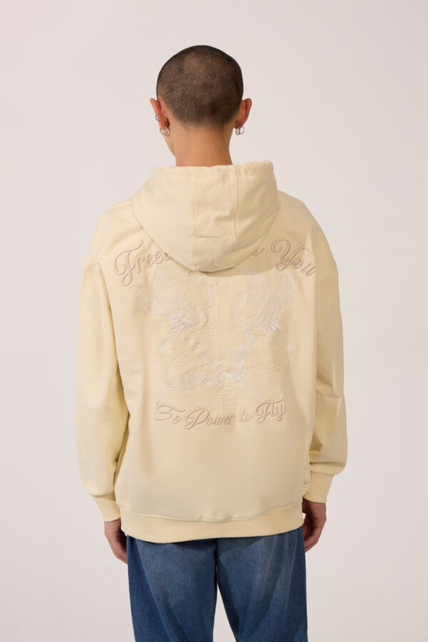 Men's Tomato Milton Regular Fit Sweatshirt With Modern Back Print Long Sleeves And Hood