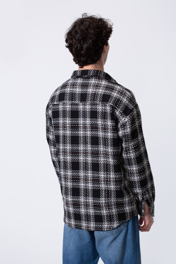 Men's Winter Wool Slim Fit Shirt With Front Pocket And Long Sleeves