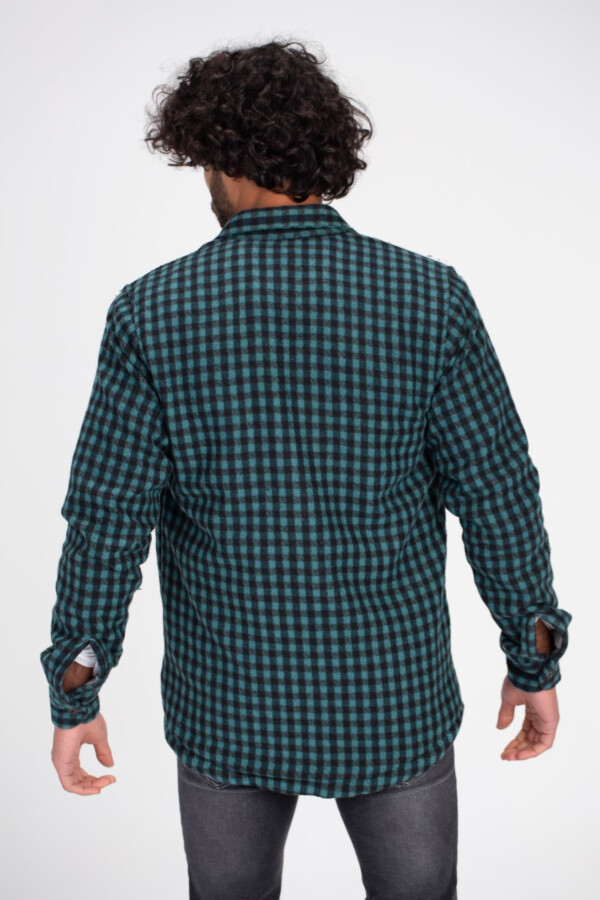 Men's Checked Regular Fit Front Pockets Padded Made Of Soft Wool Shirt
