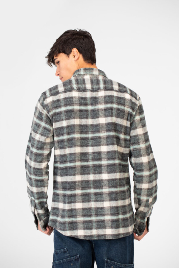 Men's Checked Shirt With Button Front And Long Sleeves