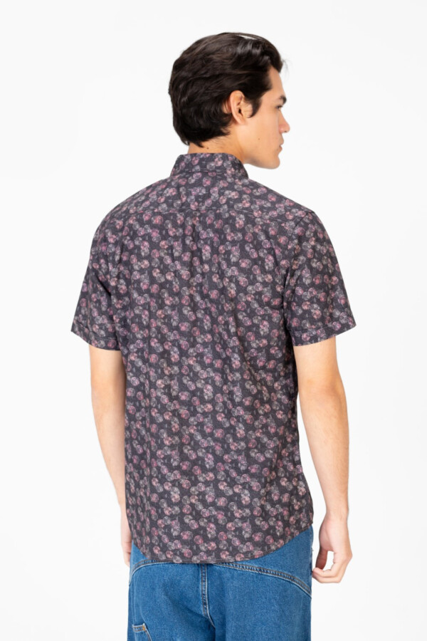 Men's Slim Fit Dotted Half Sleeve Shirt