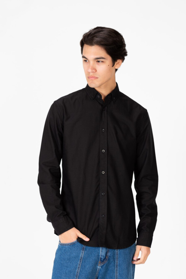 Men's Basic Slim Fit Long Sleeve Shirt