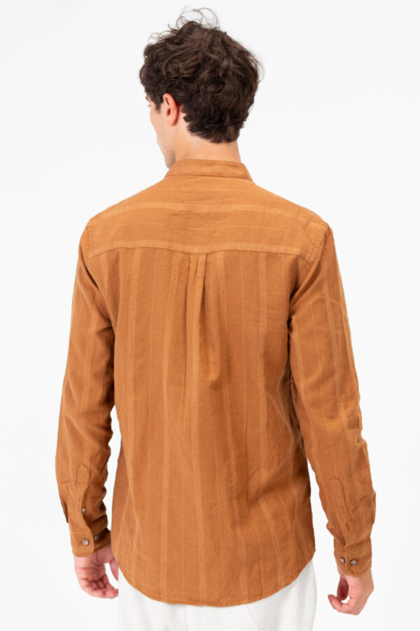 Men's Linen Regular Fit Basic Long Sleeve Comfortable Shirt