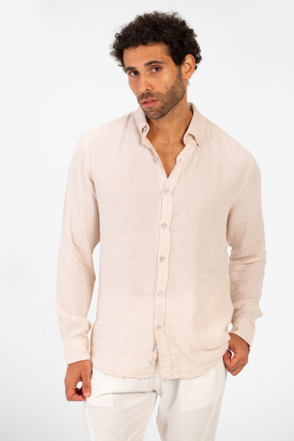 Men's Basic Plain Linen Shirt High Quality Regular Fit Long Sleeve